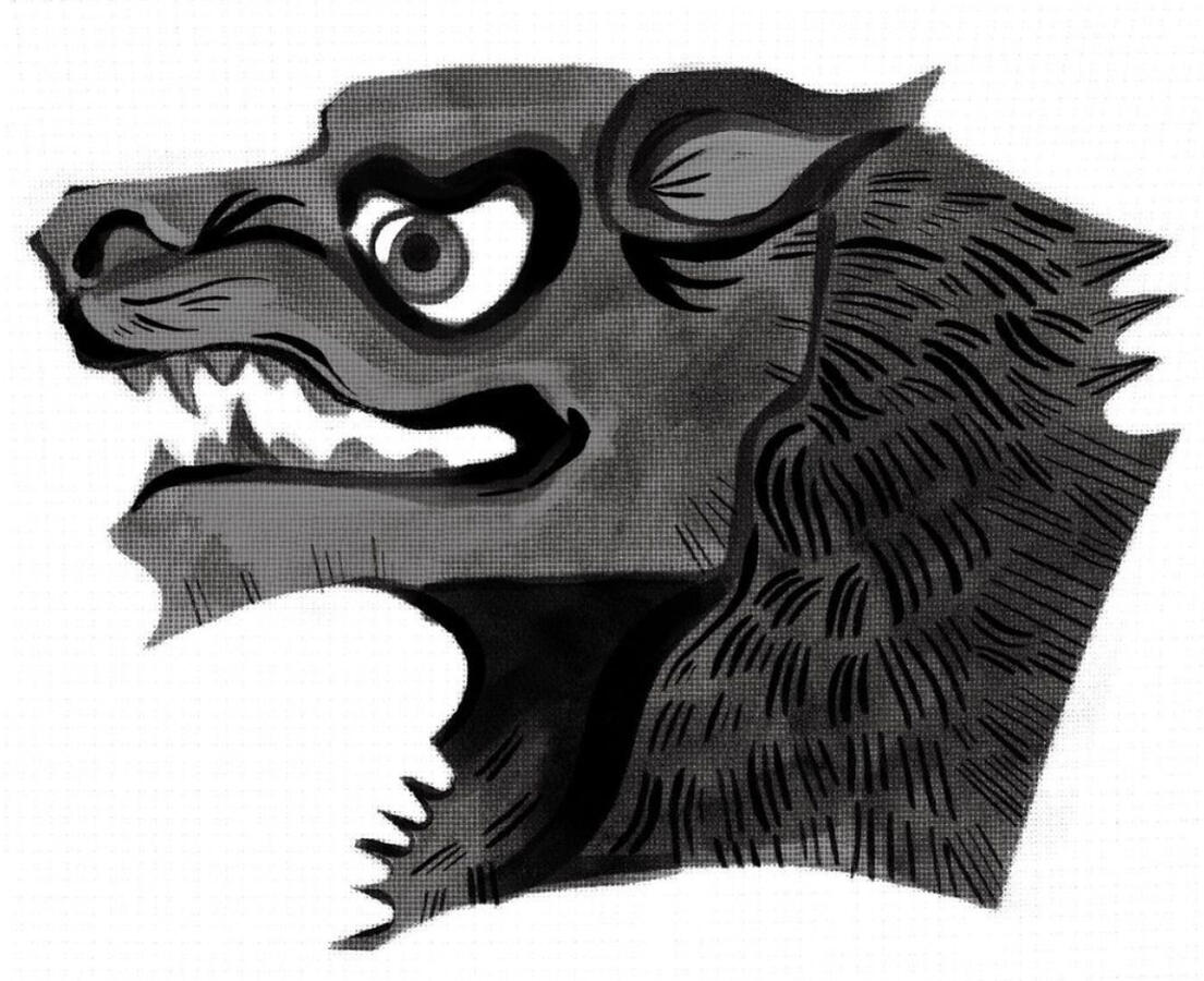 doglion, 2022. digital painting (done in procreate).