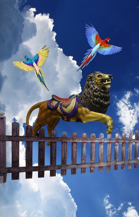 fenced (1/2), 2022. digital collage (done in photoshop).