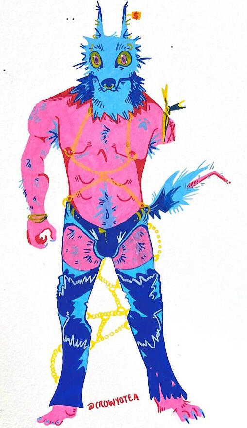 good boy, 2022. paint marker on wood.