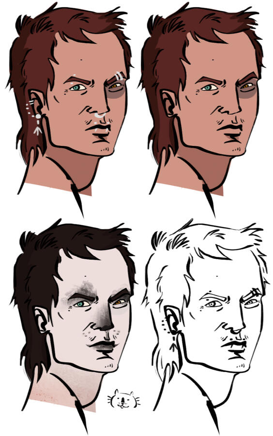 meowtalhead, 2022. digital sketches (done in procreate).