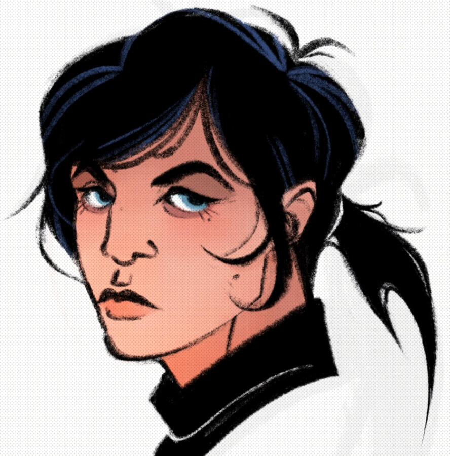 cassandra, 2022. digital sketch (done in procreate).