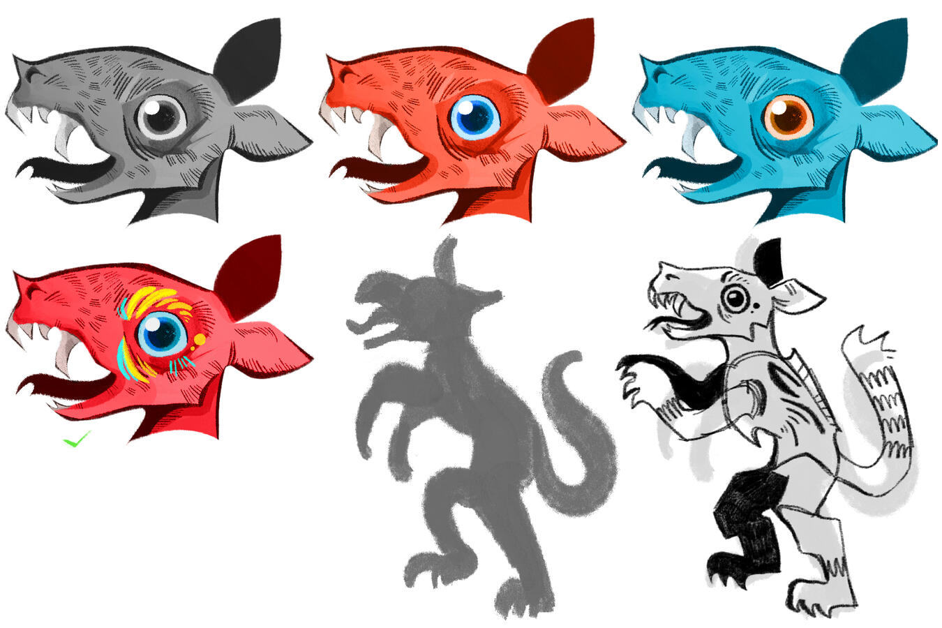 toothy (2/2), 2022. digital sketches (done in procreate).