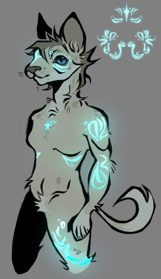 siro -- tabaxi runechild, 2023. concept art (done in procreate).